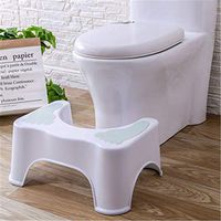 Bathroom Stool Squat Toilet Footstool Anti-Slip Mat Bathroom Assistant Foot Pad To Constipation Pile,Lightblue