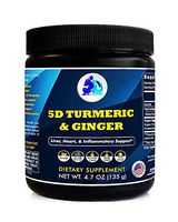 5D Fermented Turmeric & Ginger, Probiotics Fermented Nutrients, Liver, Heart & Inflammatory Support, Organic, Non-GMO, Pure Vegan, Gluten Free, Soy Free, Sugar Free, No Additives