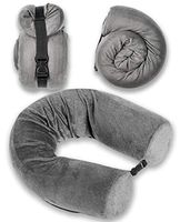 Dot&Dot Bendable Memory Foam Travel Pillow - Neck Pillow for Airplane, Bus, Train or Relaxing at Home (No Twistable Core)