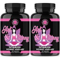 Angry Supplements Hot & Skinny Thermogenic Diet Pills, Weight Loss Capsules for Women, Fast Fat Burning, Non-GMO All-Natural Metabolism Booster, Appetite Suppressant (2-Bottles)