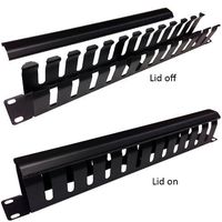 12 Slot Cable Manager 1U Server Rack Wire Management System (large slots)