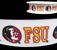 5Yd FSU Florida State University Seminoles Sports Team Football Grosgrain Ribbon