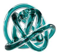 Torre & Tagus Orbit Glass Décor Ball, Small, Teal