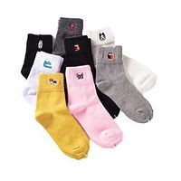 Binglinghua 12 Pairs Randomly Womens Cute Animal Socks Girls Novelty Cartoon Casual Cotton Socks Comfort Athletic Winter Socks