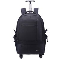 AOKING 21″Water Resistant Rolling Wheeled Backpack Laptop Compartment Bag (Black)