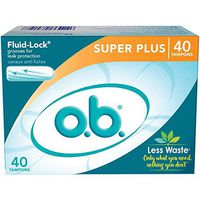 o.b. Applicator Free Digital Tampons, Super Plus, 40 Tampons Each