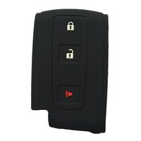 3 Buttons Black Silicone Remote Smart Key Cover Holder Key Case Jacket Protector fit for 2004-2009 TOYOTA Prius