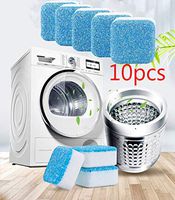 Effervescent Tablet Washing Machine Cleaner, Cleaning deep Remover, Solid Washing Machine Cleaner with Triple decontamination Function, Suitable for Bathroom Kitchen (10Pcs)