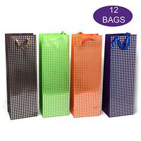 Allgala 12-PC Premium Designed Gift Bags, Wine Bottle