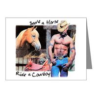 Note Cards (10 Pack) Country Western Cowgirl Save A Horse