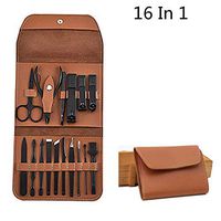 SFYDOM Manicure Set 16 Pcs Nail Clippers Stainless Steel Nail Kit Tools Mens Nail Grooming Kit Traveling Suitable
