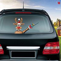 ALEXTREME Rear Wiper Decal Sticker Christmas Stickers Santa Claus/Snowman Waving Arm Wiper Decals Car Sticker Styling Decor Christmas Stickers Cute Santa Claus Waving Windshield Wiper Decal