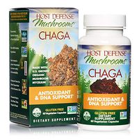 Host Defense, Chaga Capsules, Antioxidant and DNA Support, Daily Mushroom Supplement, Vegan, Organic, Gluten Free, 60 Capsules (30 Servings)