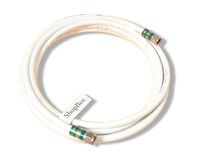 White Quad Shield RG-6 Coax 75 Ohm Cable for (CATV, Satellite TV, or Broadband Internet) (60 Foot)