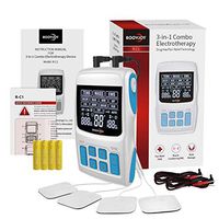 ROOVJOY TENS Unit EMS Muscle Stimulator Pulse Massager 3 in 1 Back Pain Relief Dual Channles 36 Modes Electric Device Electrodes Therapy Accupoint Pads Machine