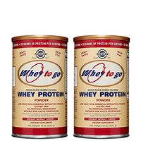 Solgar  Whey to Go Protein Powder, Natural Chocolate Flavor, 16 Ounce -2 Pack  Excellent Source of Protein