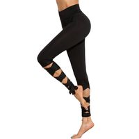 2018 Women Printed Sports Yoga Workout Gym Fitness Exercise Pants Athletic by Topunder (01 Black, X-Large)