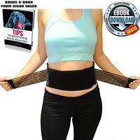 Premium Back Braces for Lower Back Pain Relief | Stabilizing Support Belt with Dual Adjustable Straps and Breathable Mesh Panels by Vigor Laser + Bonus e-Book | Size XL for Men-Women