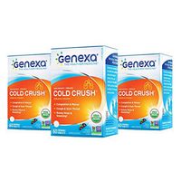 Genexa Cold Crush - 180 Tablets (3 Pack) | Certified Organic & Non-GMO, Physician Formulated, Homeopathic | Cough & Cold Medicine