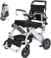 CHUNNONG Wheelchair Foldable Portable Electric Wheelchair, Compact and Portable Smart Travel Scooter, Dual Motor Lithium Battery Aluminum Frame, Lightweight