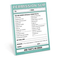 Knock Knock Permission Slip Nifty Note Pad, 4 x 5.25-inches
