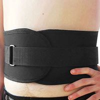uxcell Black M Size Adjustable Waist Brace Belt Lumbar Support Posture Correction Strap