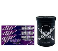 Herb Airtight Container Fresh Kettle with Juicy Jay's BlackBerry Brandy 1.25 Flavored Hemp Rolling Papers 3 Count DC Crafts Nation- Jolly Roger