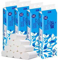 Toilet Roll Paper, Roll Toilet Paper Soft and Thick 4 Layers Original Wood Pulp Toilet Paper for Bathroom Accessories Tissue Paper, 12 Pcs/Bag