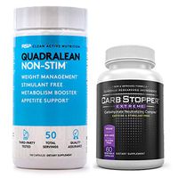 RSP Quadralean 2.0 Bundled with Carb Stopper Extreme - The Most Powerful Fat Burning Combination for Weight Loss | Melt Away Belly Fat, Block Sugars and Starches with Keto Friendly Diet Supplements