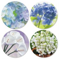 Floral Memories Stickers- Set of 24 Round Evelope Seals