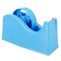 Desktop Tape Dispenser Adhesive Roll Holder (Fits 1" & 3" Core) with Weighted Nonskid Base Blue