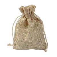 BZCTAH 20 PCS Linen Drawstring Bags Natural Cotton Jewelry Bags for Wedding Shower, 7 x 9cm Durable Jute Burlaps Gift Bags, Party Favors, Jute Sacks Project, Tea Bags, Candy Bags, Beige#1