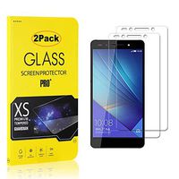CUSKING Screen Protector for Huawei Honor 7, 9H Hardness Tempered Glass Screen Protector for Huawei Honor 7, Bubble Free, Easy Installation, 2 Pack