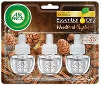 Air Wick Plug in Scented Oil 3 Refills, Woodland Mystique, (3x0.67oz), Essential Oils, Air Freshener