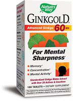 Nature's Way Ginkgold, 60 mg per serving, 100 Tablets