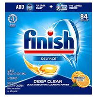 Finish All in 1 Gelpacs Orange, Dishwasher Detergent Tablets 84 count