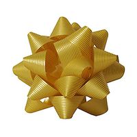 JAM PAPER Gift Bows - Medium - 5 1/2 Diameter - Yellow Gold - Bulk 100/Pack