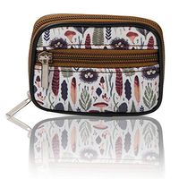 Pill Box Vitamin and Supplement Holder, 7-Day Organizer Neoprene Medicine Case (Brown, Woods)