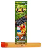 Juicy Tropical Passion Pure Hemp Wraps (1 Pack) with Rolling Paper Depot XL Kewltube