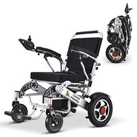 Culver Mobility Electric Power Wheelchair Scooter Fold Lightweight Folding Safe Electric Wheelchair Motorized FDA Approved Aviation Travel (Free Wheelchair RAMP Gift) (Silver -19 inc)
