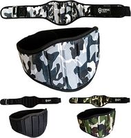 Sedroc Sports Weight Lifting Belt Back Support Gym Body Building Training (Gray Camo, Large)