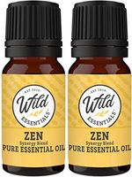 Wild Essentials 100% Pure Therapeutic Grade Zen Essential Oil Blend Combo for Aromatherapy Diffusers - Two 10 ml Bottles - New Look! Same Great Blend!