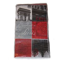 DESIGNER GUEST NAPKINS / 16 PC COUNT (Paris Cafe, Guest: 15.66 in  x  11.66 in)