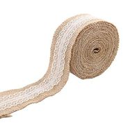 uxcell Burlap Home Wedding Belt Strap String DIY Crafting Lace Ribbon Roll 11 Yards White