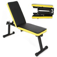 soges Folding Dumbbell Bench Height Adjustable Incline Exercise Bench 660 lbs Weight Capacity, Multi-Functional Home Gym Strength Training Fitness Workout Station, PSBB003