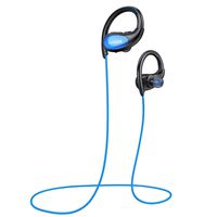 Bluetooth Earbuds Wireless Headphones Bluetooth Headset Cordless 3D Stereo Earphones w/Mic Waterproof HD Bass Sound, CVC 8.0 Noise Cancelling, Secure Hook for Sport, Workout, Running, Gym Blue