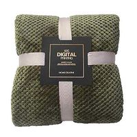 Theoylos Flannel Fleece Luxury Throw Blanket Weave Pattern Cozy Couch/Bed Blankets Super Soft and Warm Plush Throws Green