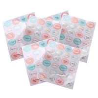 UTENEW Thank You Seals Stickers Adhesive Gift Labels Tags 6 Sheets, Silver/Gold Christmas Gift Wrap Tags 144 Pcs Envelopes Seal Stickers