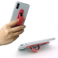 SenseAGE Stick on Finger Holder Strap Phone Grip Stand Pad for Phones Including iPhone Android Tablets and Mobile Devices - Watermelon Pink