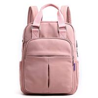 Aslion Women Fashion Backpack Large Capacity Laptop Casual Bag Rucksack with USB Charging Port (Pink)